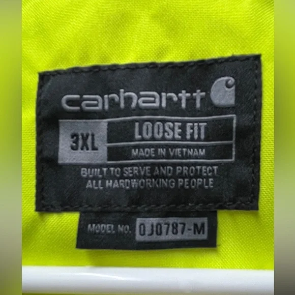 Carhartt Men's High-Vis Waterproof Loose Fit Class 3 Jacket - Picture 6 of 14